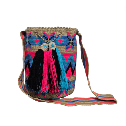 Traditional Wayuú Bag Neon